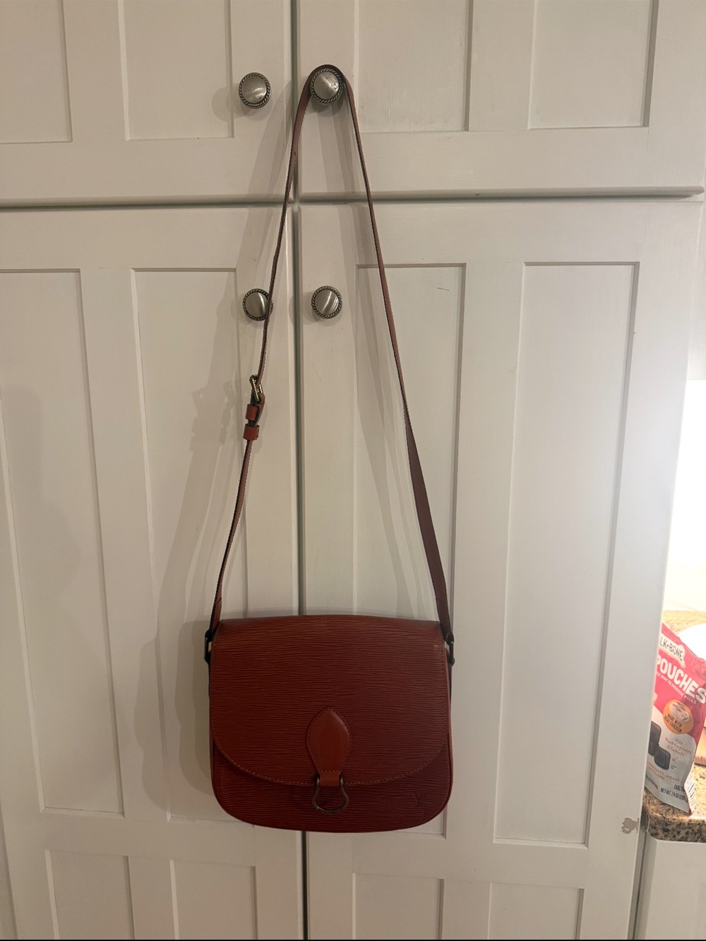 LOUIS VUITTON Epi Saint Cloud GM Shoulder Bag Brown M52193 LV Auth am10118